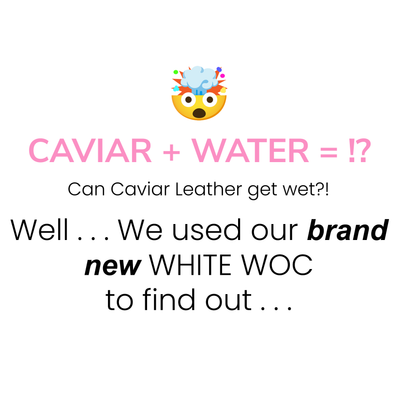 Can Caviar Leather get wet?!